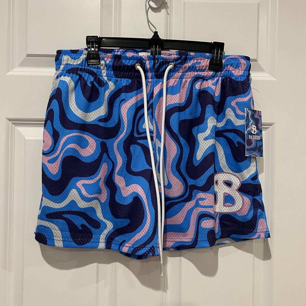 NWT BKTSQD BucketSquad Merch Tidal Atlantic Shorts Men's Medium Lined MSRP 58.00